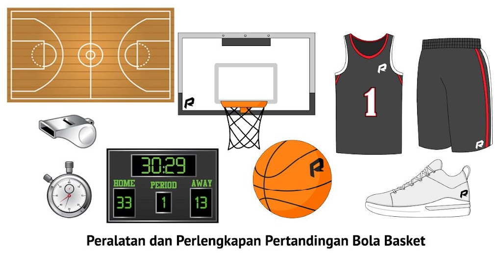 Tentang Peraturan Bola Basket Beserta Pelanggarannya Lengkap 3 peralatan permainan basket