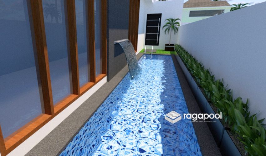 Contoh Desain dan Biaya Pembuatan Kolam Renang Ukuran 2x6 Meter 1 Contoh Desain Kolam Renang Ukuran 2 x 6 Meter