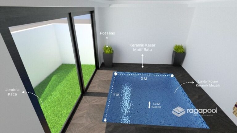 desain kolam renang ukuran 3x3 meter