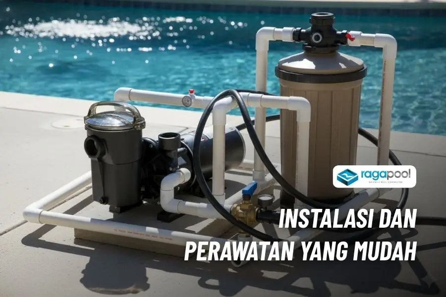 Pompa Kolam Renang Hayward 3/4 HP Harga Hemat Daya Kuat 3 instalasi pompa kolam hayward 34 hp