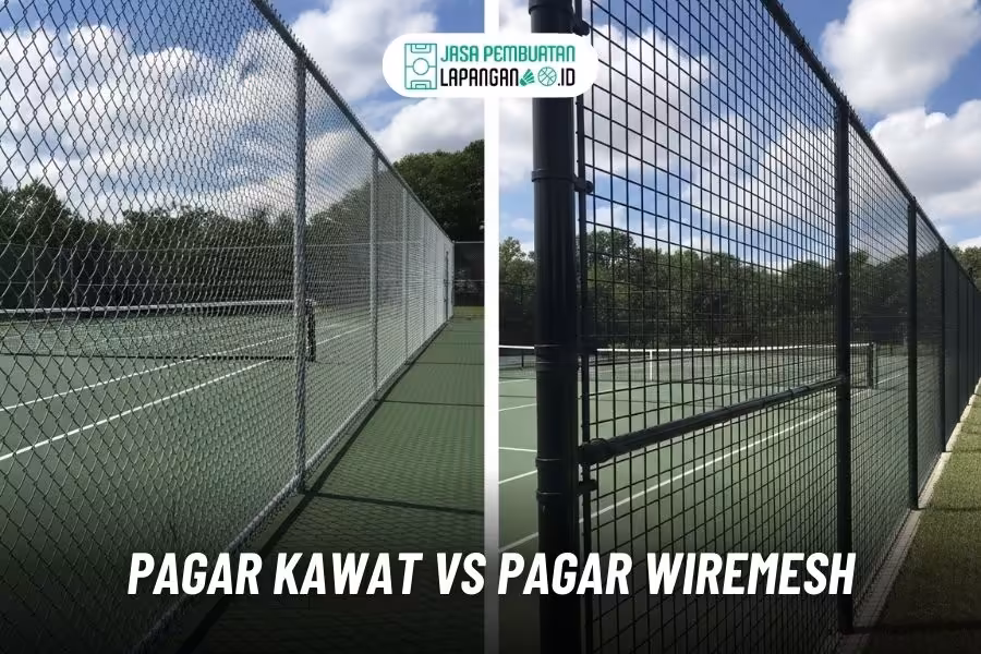 Standar Pagar Lapangan Tenis: Ukuran & Spesifikasi Material 3 pagar kawat lapangan tenis, pagar wiremesh lapangan tenis