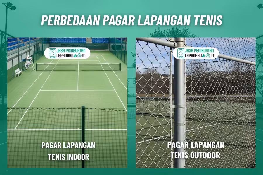 Standar Pagar Lapangan Tenis: Ukuran & Spesifikasi Material 4 pagar lapangan tenis indoor, pagar lapangan tenis outdoor,