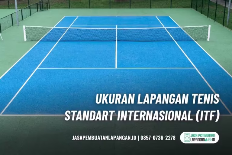 ukuran lapangan tenis